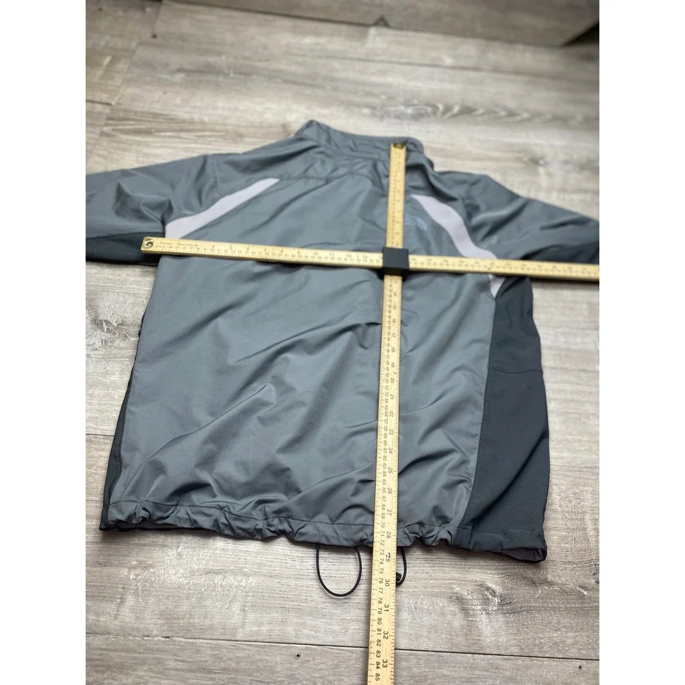The North Face Windbreaker Jacket Mens XL Grey Colorblock‎ Full Zip Hiking
